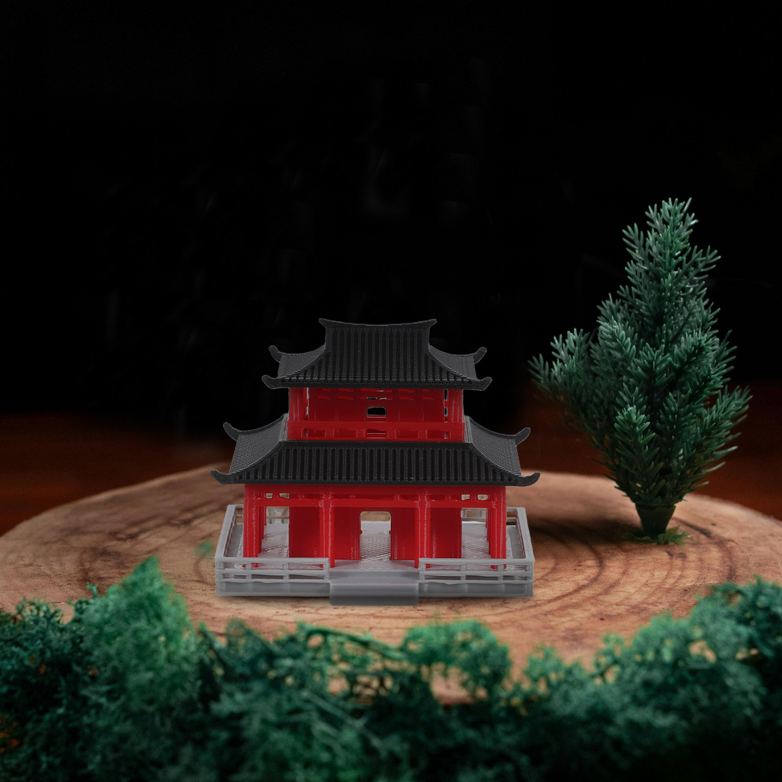 Black Red Ancient Chinese Pavi - đánh giá và giá Aquarium Decor