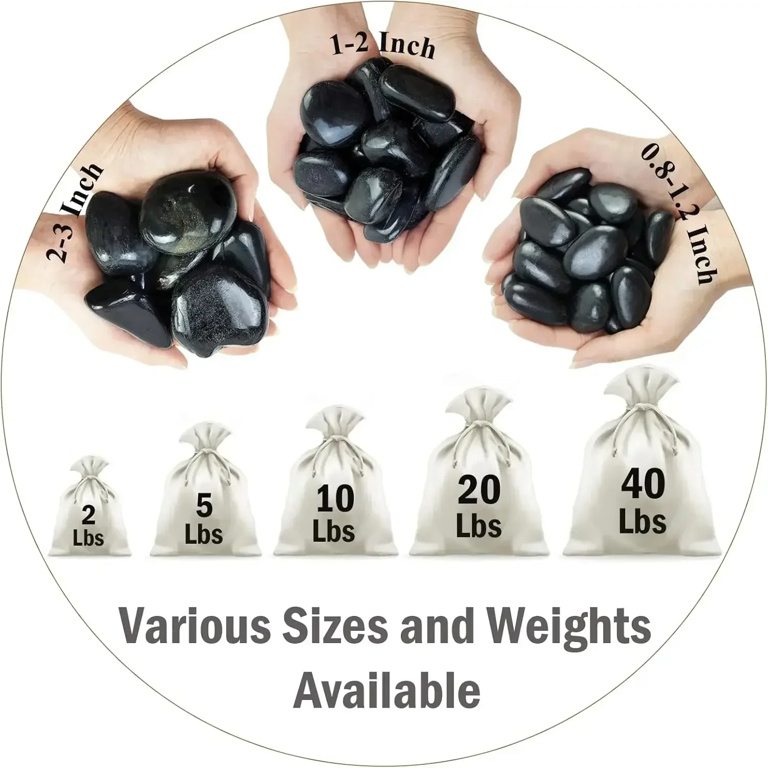 40 lbs Black River Rocks for L - đánh giá và giá Aquarium Plants