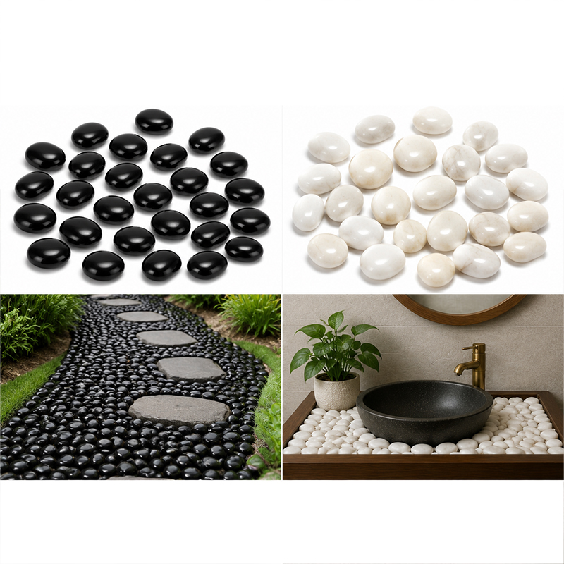 White&Black Polished River Roc - đánh giá và giá Fish Aquarium Home