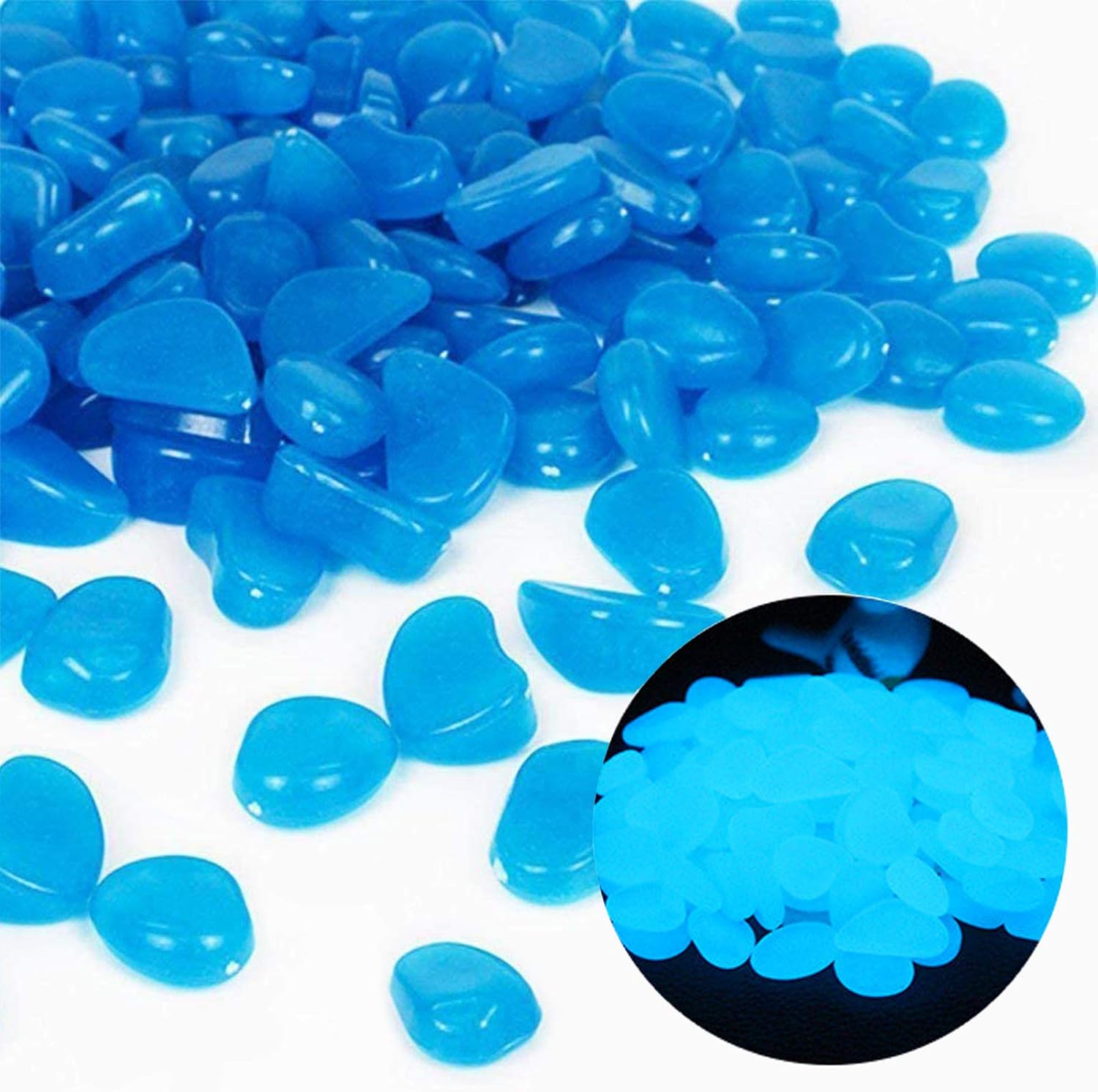 Fish Tank Rocks Glow Blue Pebb - đánh giá và giá Fish Aquarium Home