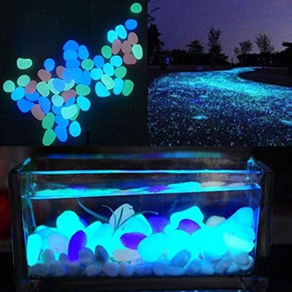 Fish Tank Rocks Glow Blue Pebb - đánh giá và giá Fish Aquarium Home
