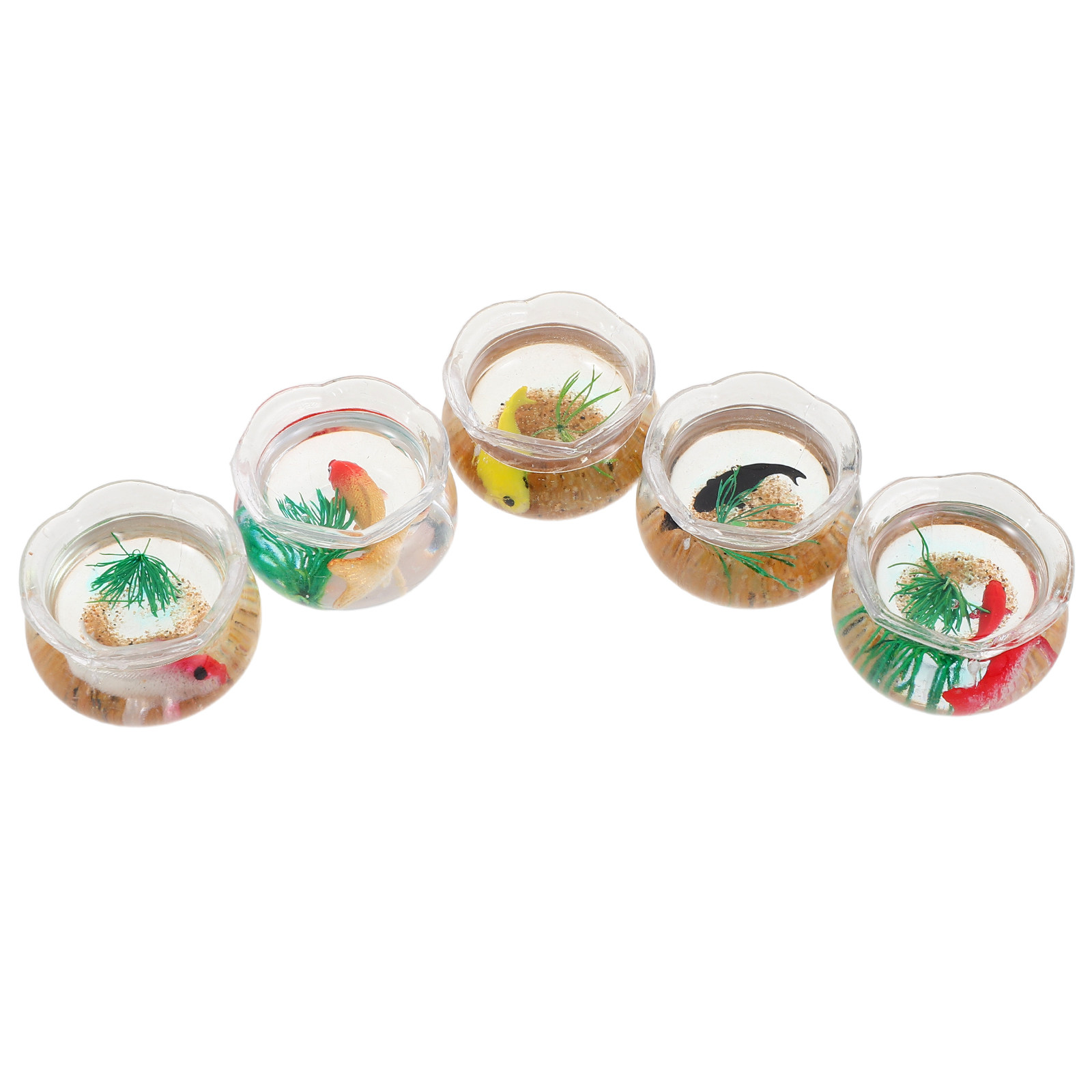 5Pcs Mini Fish Bowl Realistic  - đánh giá và giá Aquarium Plants